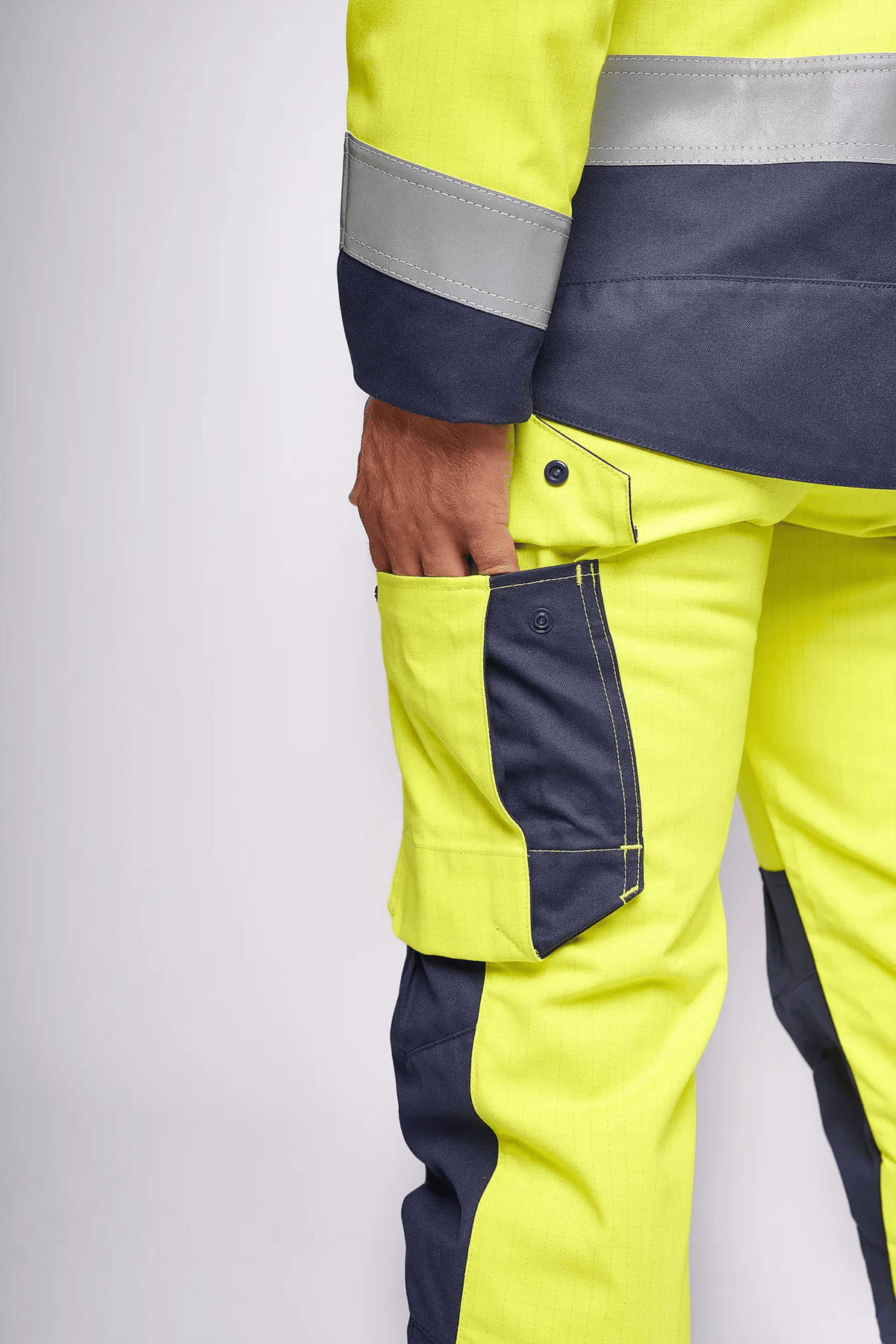 Sioen PRO Mizar in High-vis yellow/Navy blue