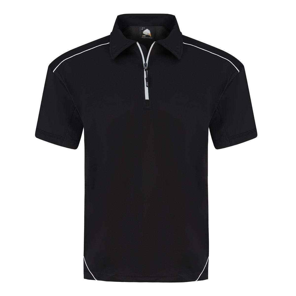 ØRN Fireback Wicking Poloshirt – Black - Black – front