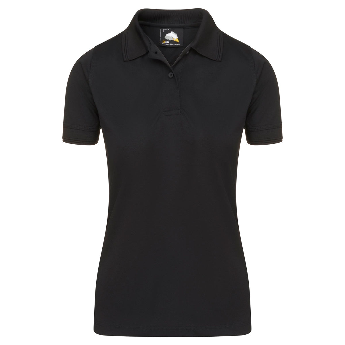 ØRN Ladies Oriole Wicking Poloshirt – Black – front