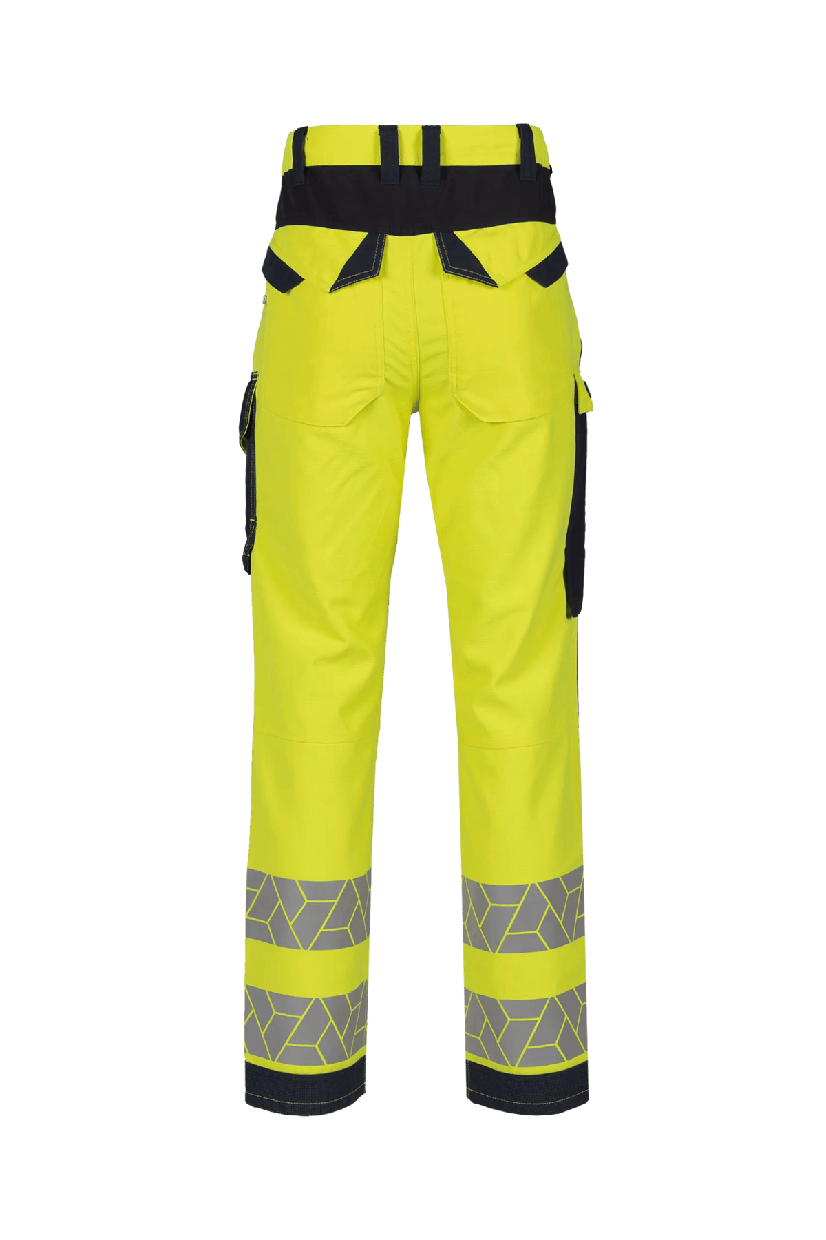 Sioen PRO Voncy in High-vis yellow/Navy blue, back view