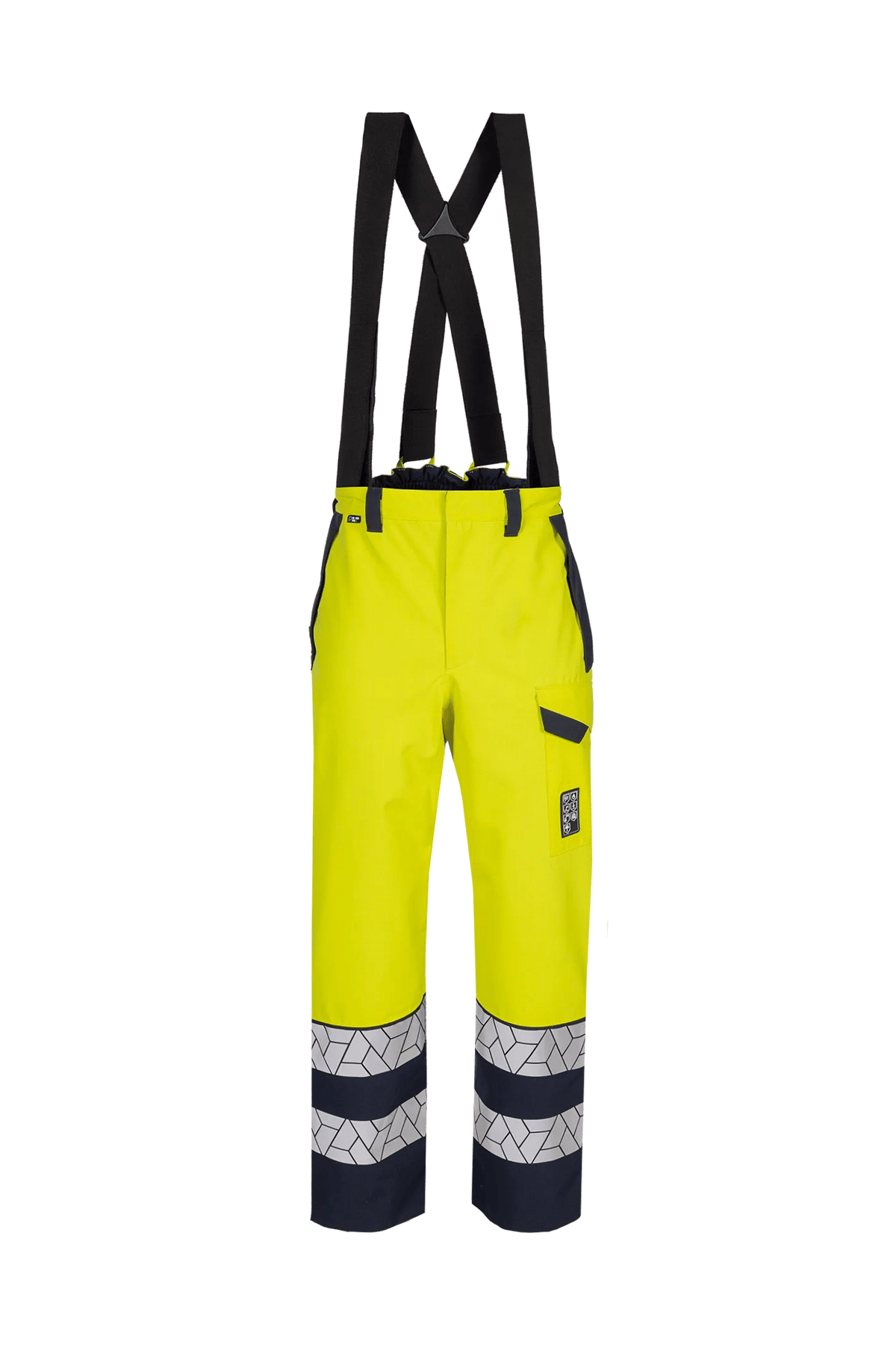Sioen PRO Amstor in High-vis yellow/Navy blue, front view
