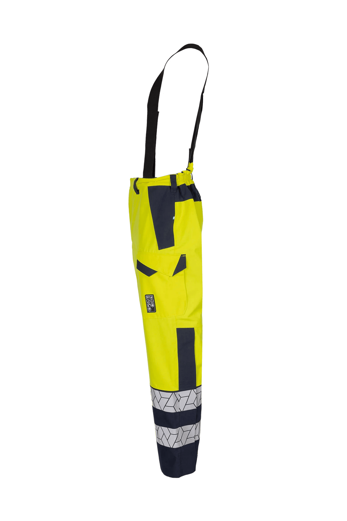 Sioen PRO Amstor in High-vis yellow/Navy blue, side view