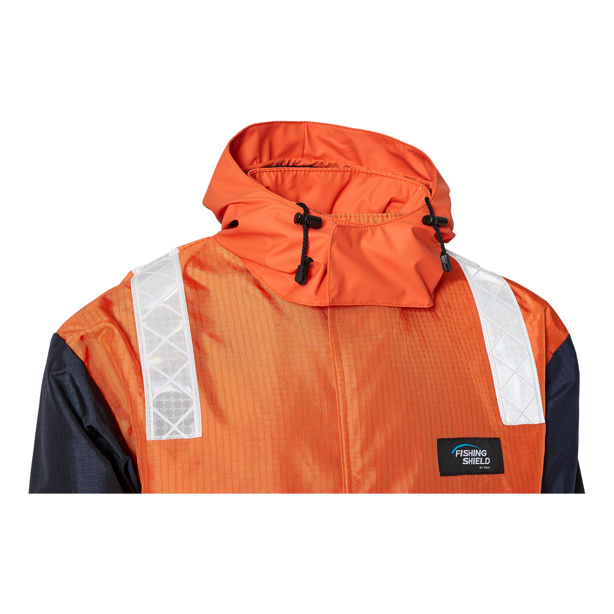 ELKA Rainwear Fishing Shield Jacket in Orange/Navy