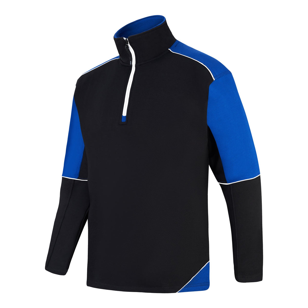 ØRN Fireback Quarter Zip Sweatshirt – Black - Royal – side