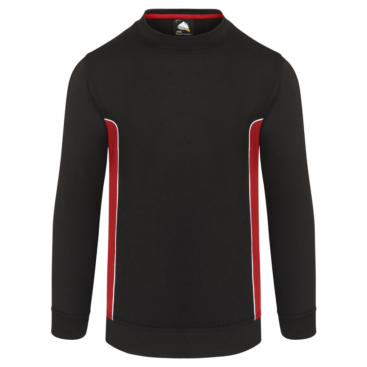 ØRN Silverswift Sweatshirt – Black - Red – front
