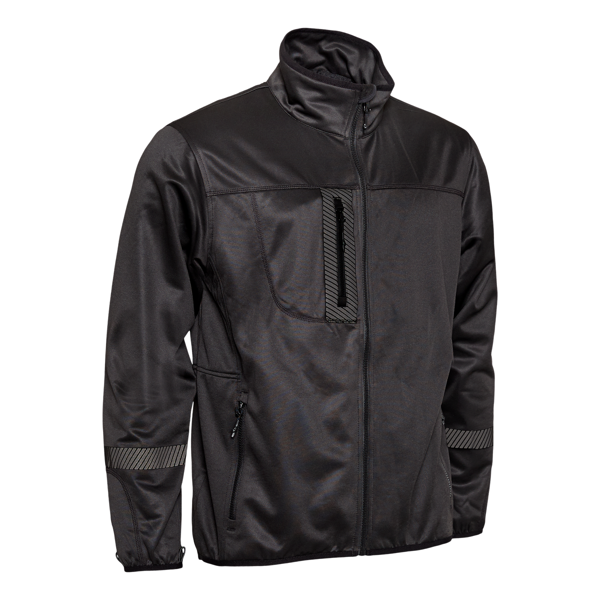 ELKA Rainwear Working Xtreme Midlayer Zip-In Jacket in Black, front view
