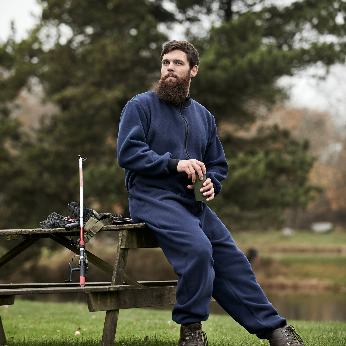 ELKA Rainwear Fleece Coverall in Navy