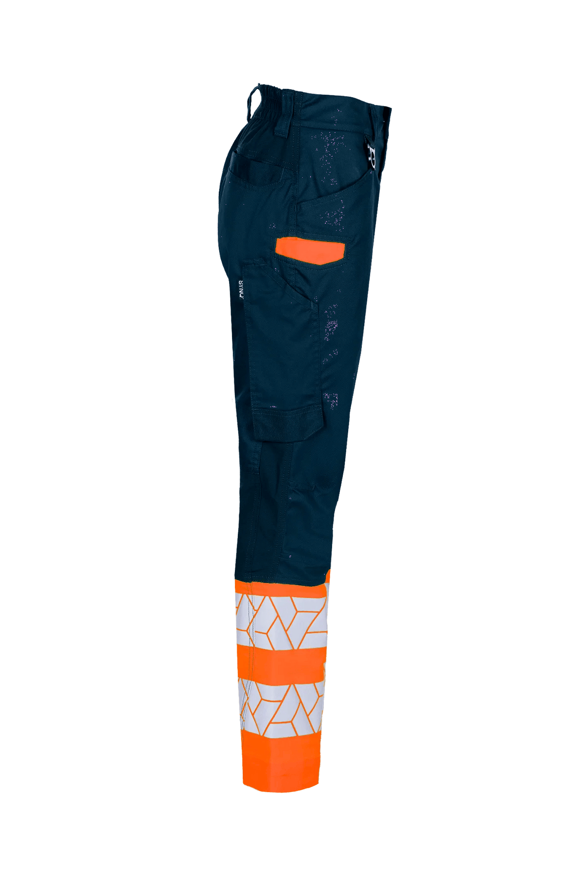 SYNQ Qlear Women in Navy blue/High-vis orange, side view