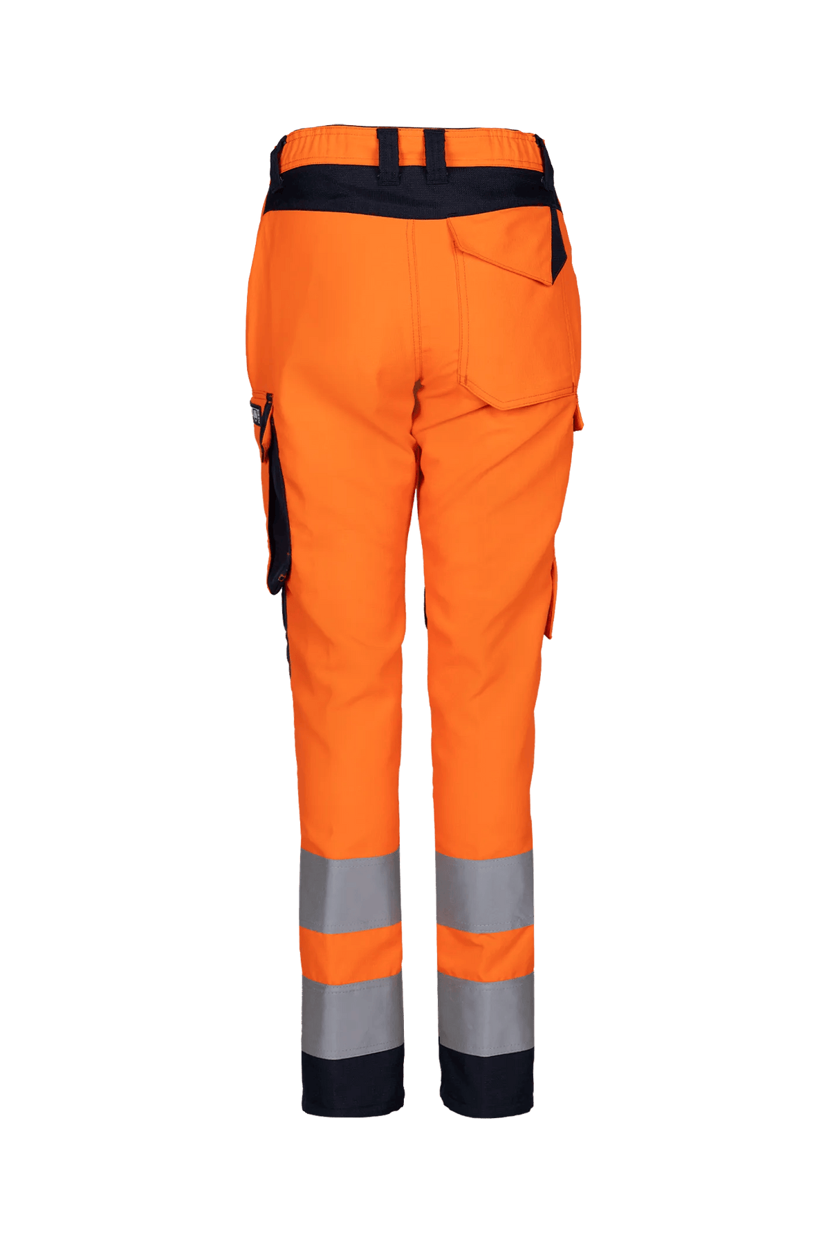 Sioen PRO Stribor Women in High-vis orange/Navy blue, back view