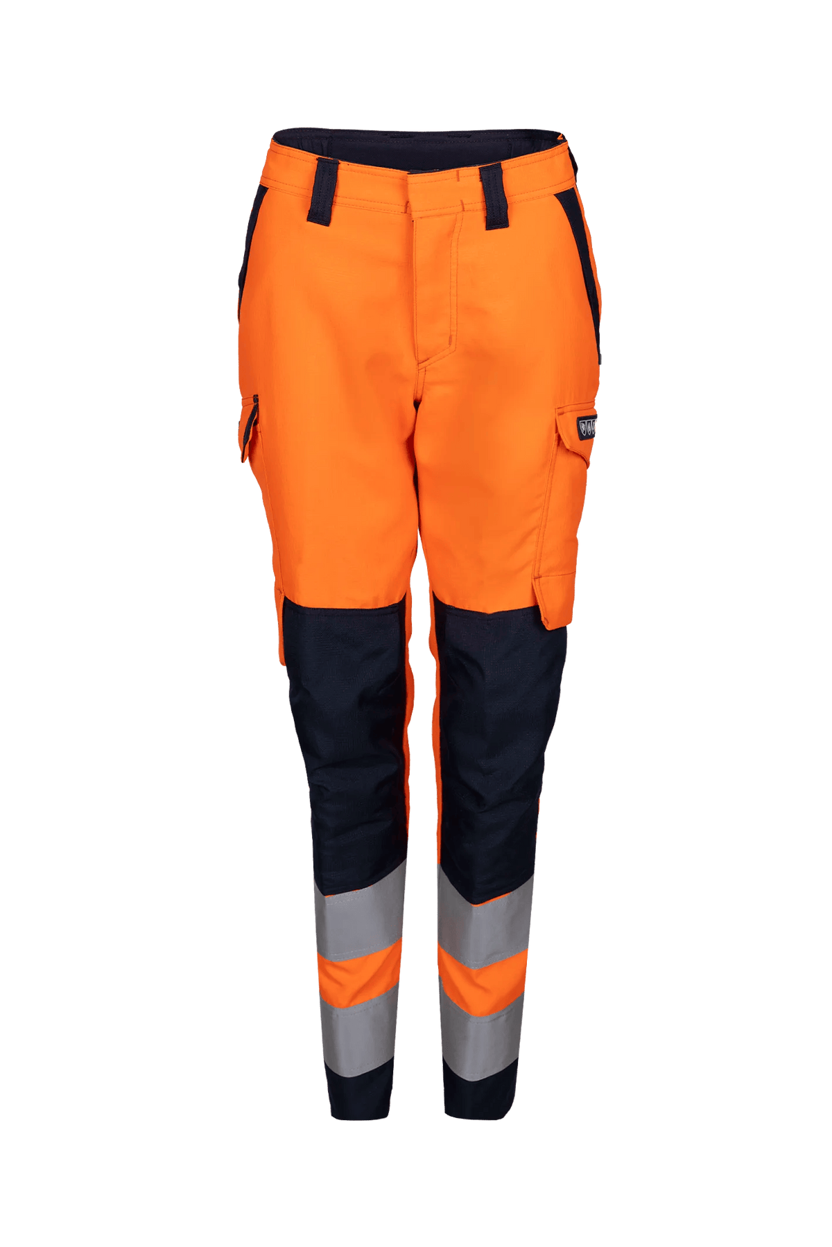 Sioen PRO Stribor Women in High-vis orange/Navy blue, front view