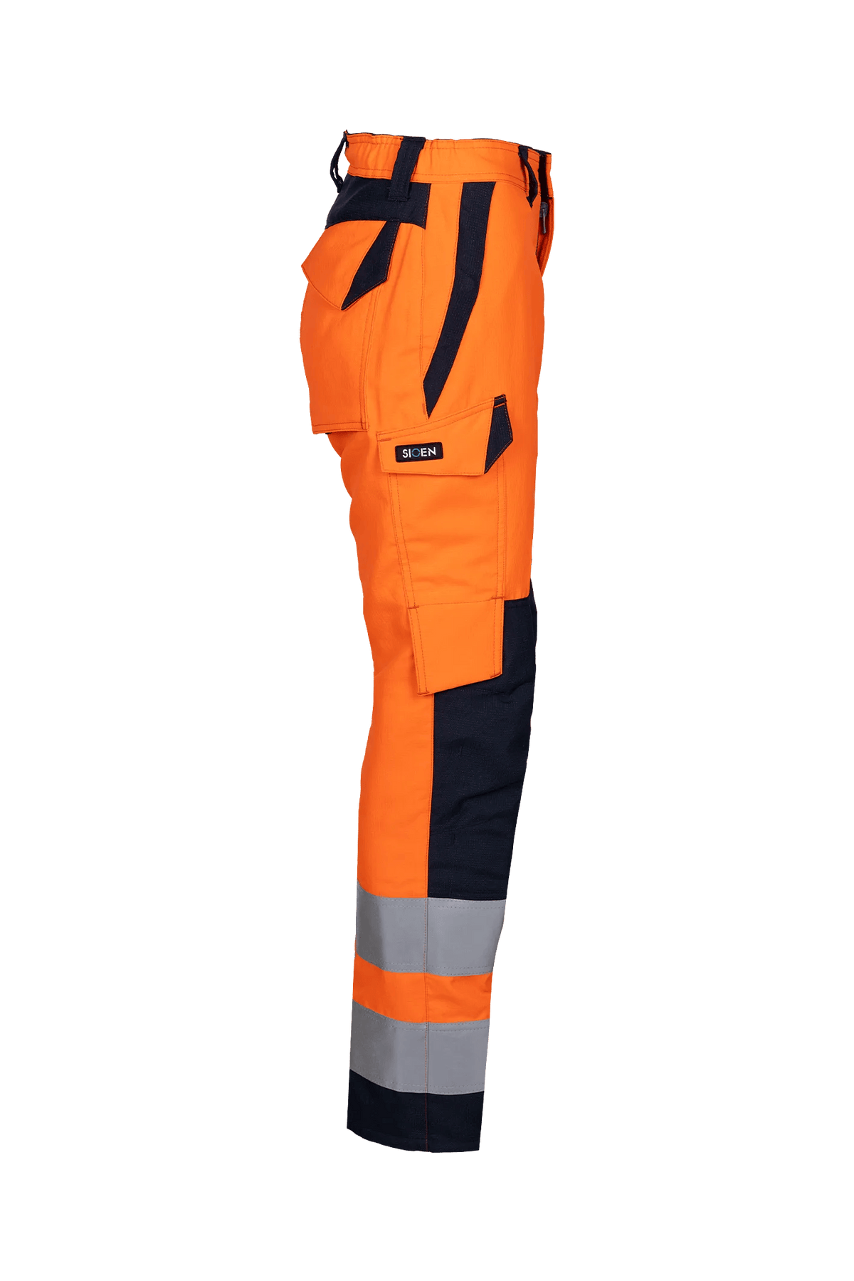 Sioen PRO Stribor Women in High-vis orange/Navy blue, side view
