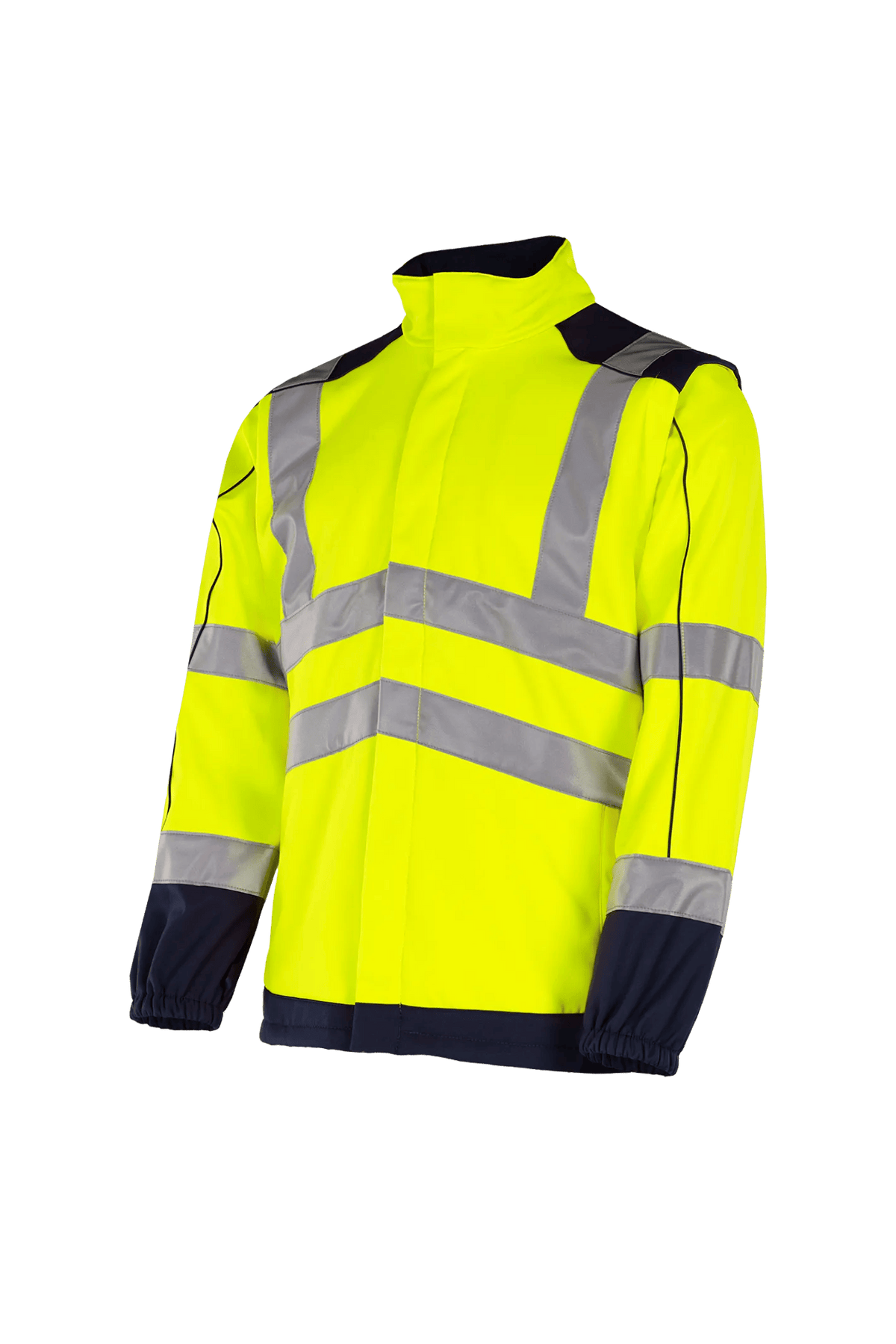 Sioen Drayton in High-vis yellow/Navy blue, side view