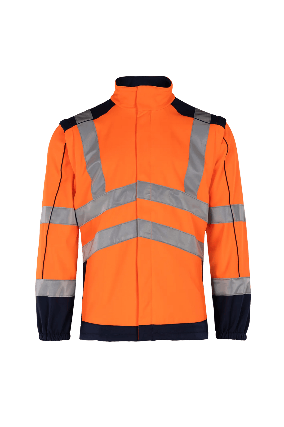 Sioen Drayton in High-vis orange/Navy blue, front view
