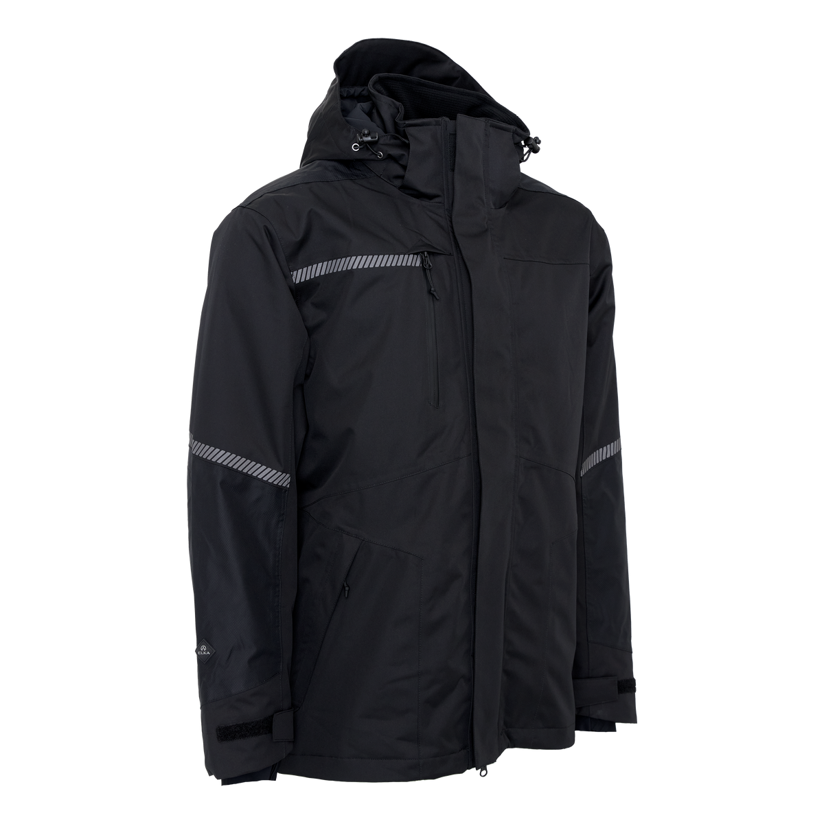 ELKA Rainwear Working Xtreme Recycled Jacket in Black, front view