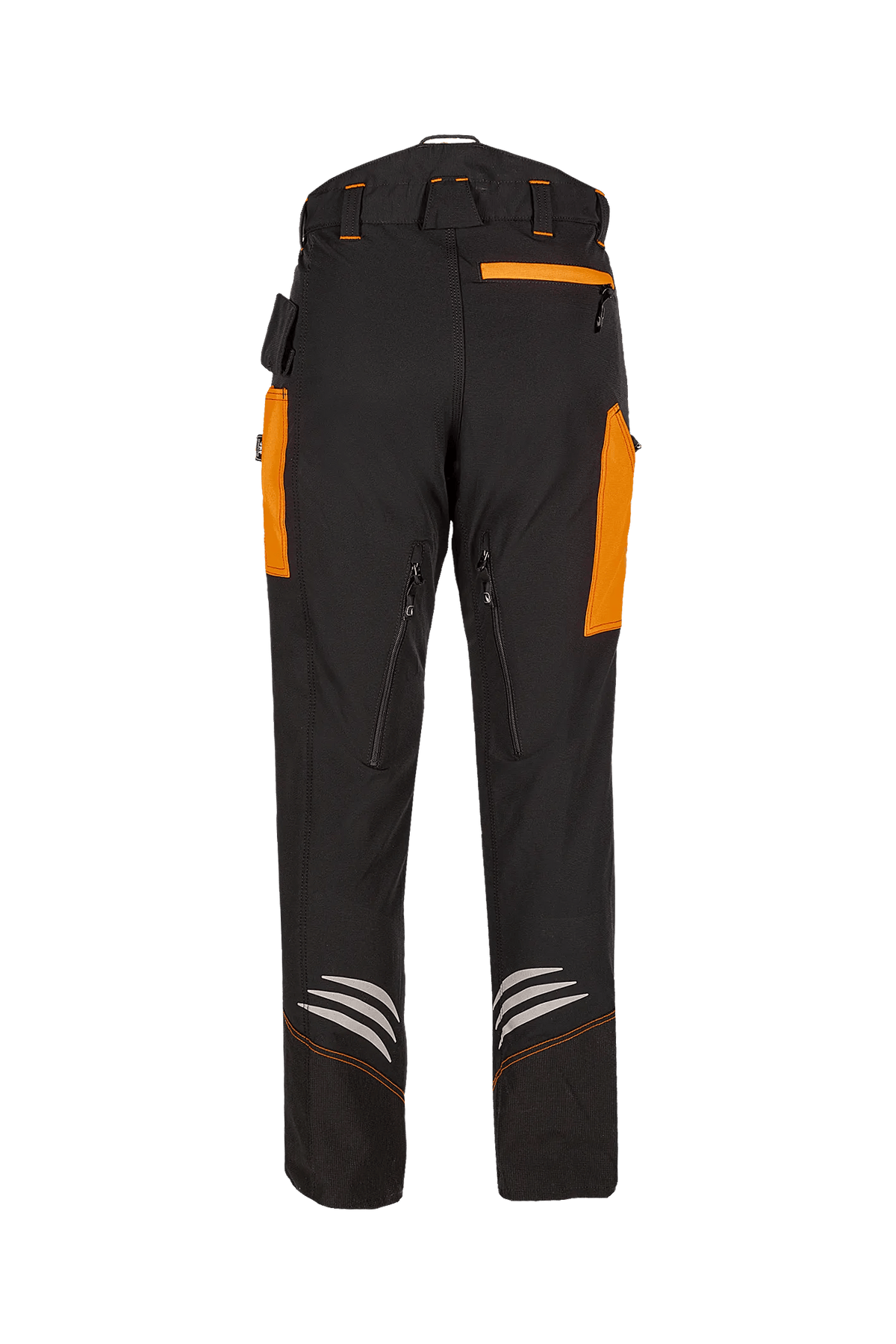 SIP Protection Ninja in Black/HV Orange, back view