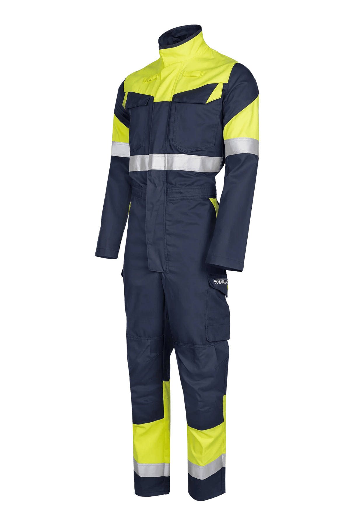 Sioen PRO Nereus in Navy blue/High-vis yellow, side view