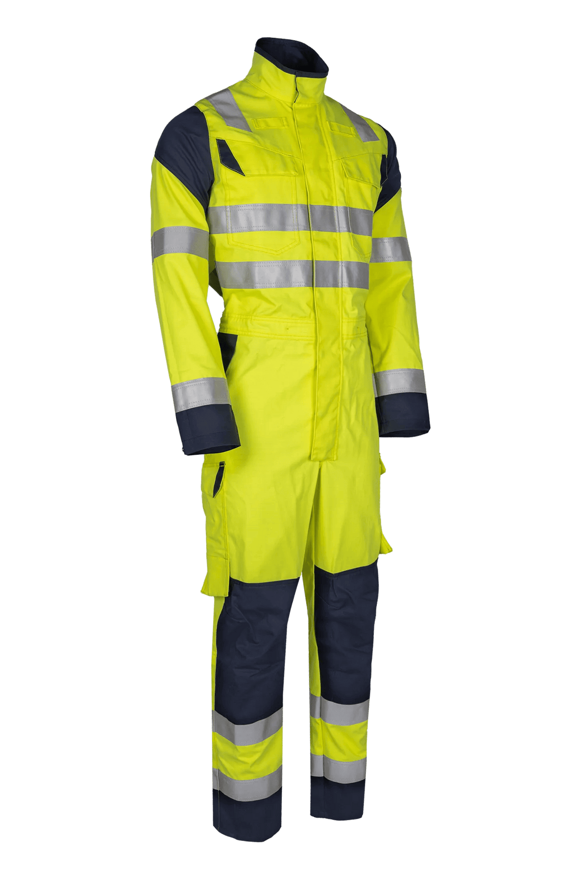 Sioen PRO Lempo in High-vis yellow/Navy blue, side view
