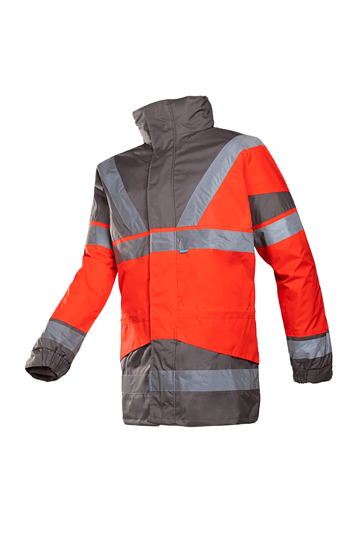 Sioen Skollfield in High-vis red/Grey, side view