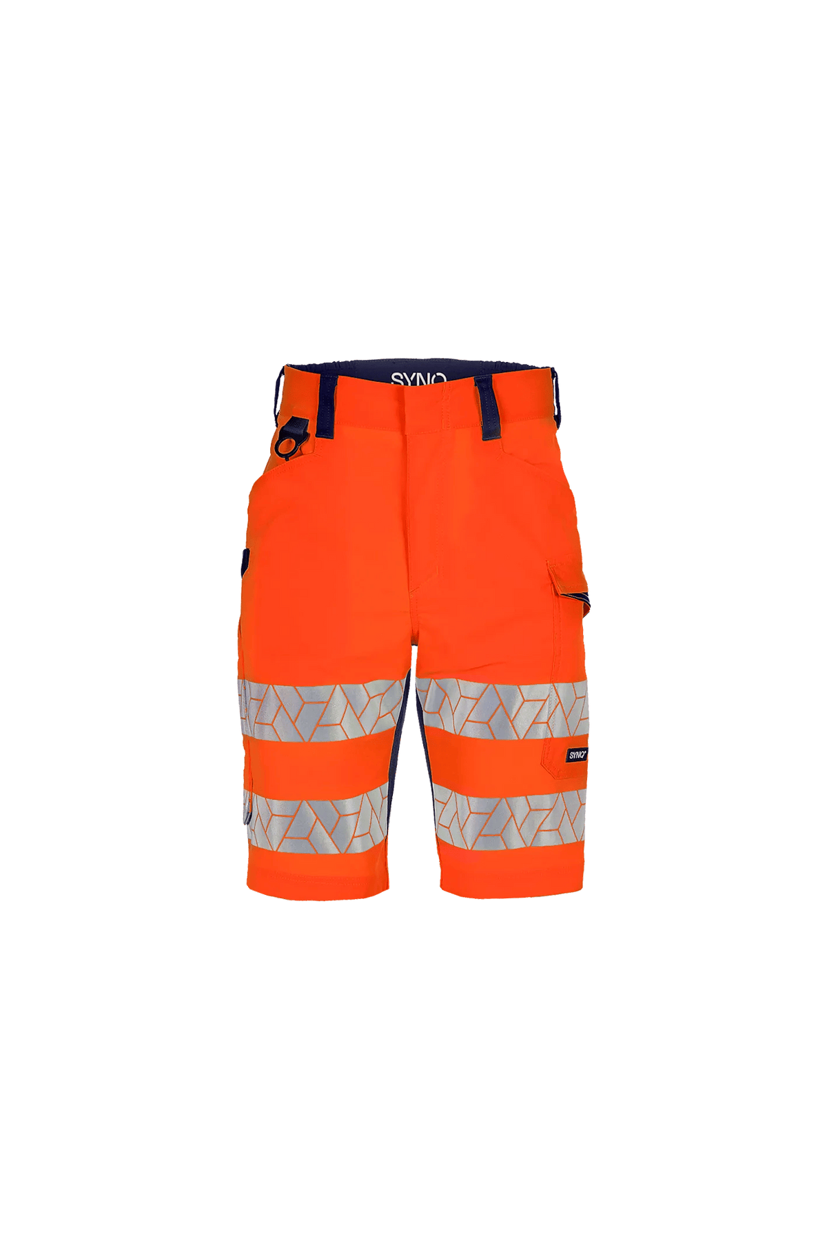 SYNQ Qandid in High-vis orange/Navy blue, front view
