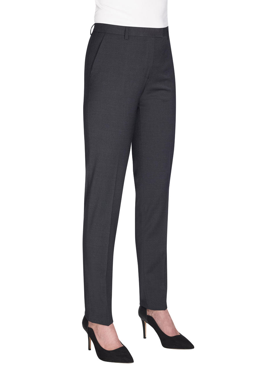 Brook Taverner Torino Trouser in Charcoal, image 2