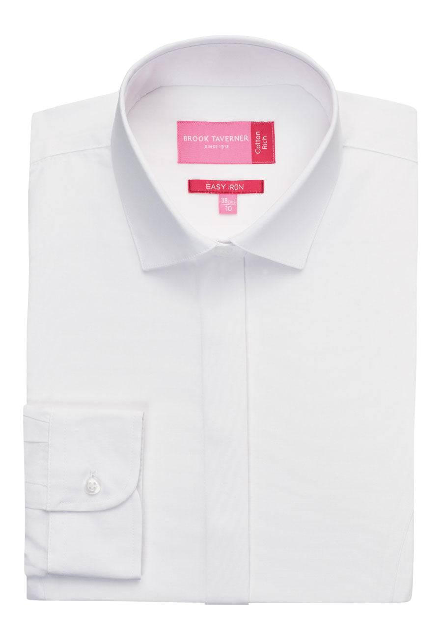 Brook Taverner Parma Blouse in White, main product image