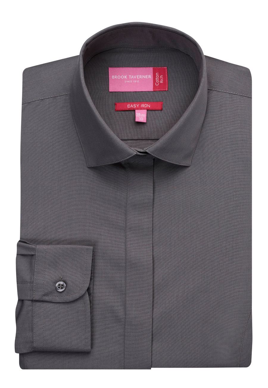 Brook Taverner Parma Blouse in Grey, image 3