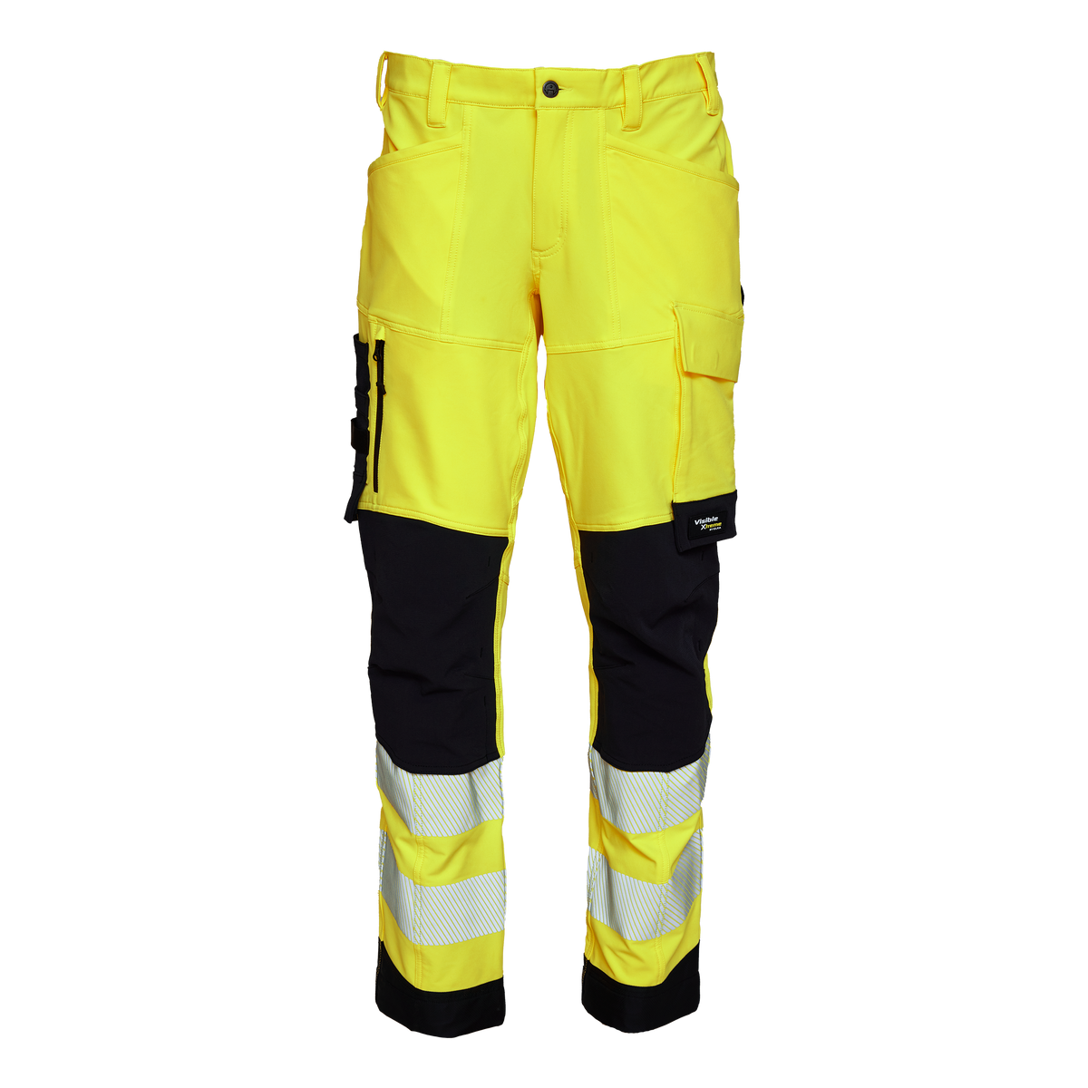 ELKA Rainwear Visible Xtreme Recycled Workwear Trousers in Fl. Yellow/Black