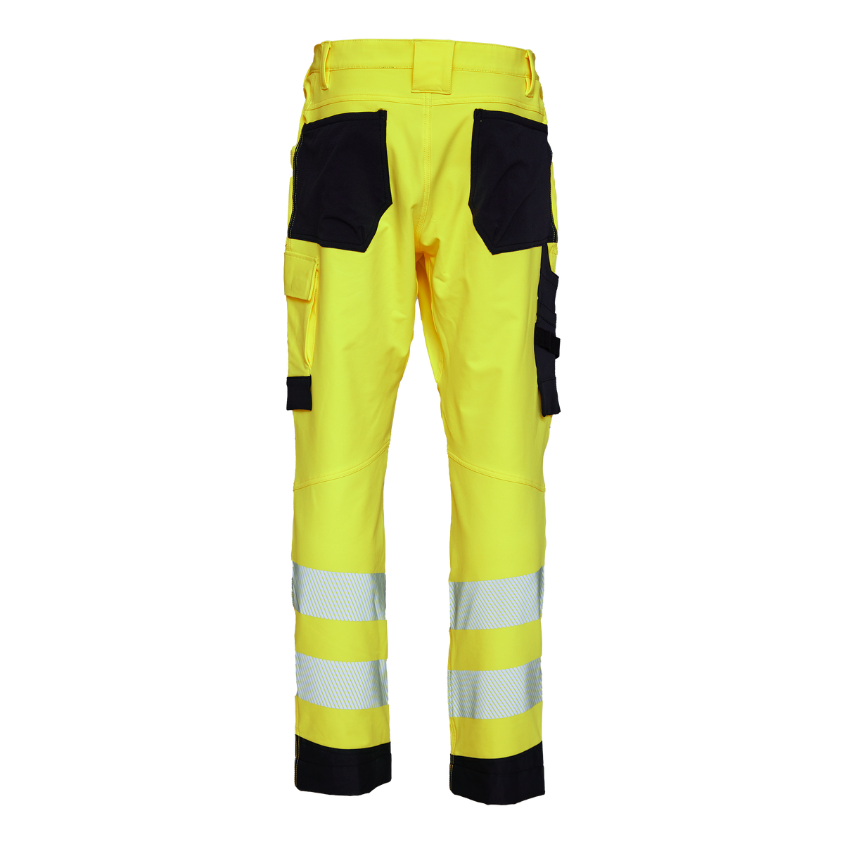 ELKA Rainwear Visible Xtreme Recycled Workwear Trousers - Short model in Fl. Yellow/Black