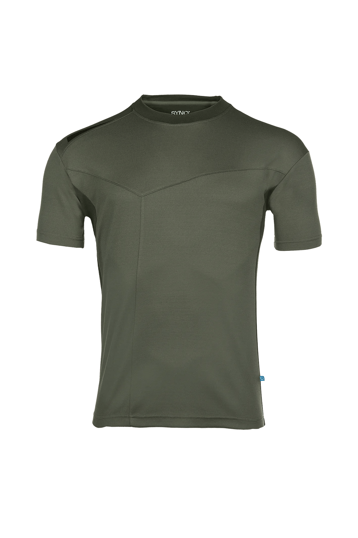 SYNQ Teequal in Khaki green, front view