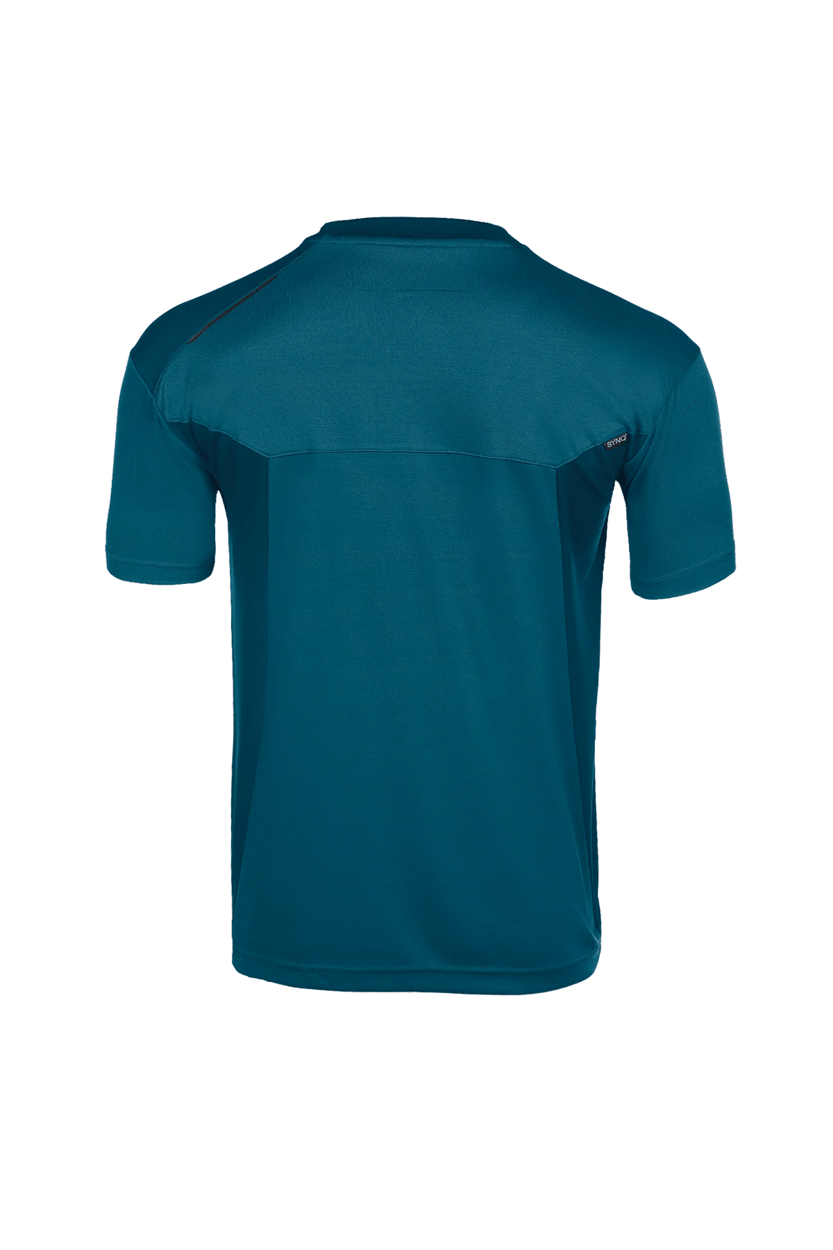 SYNQ Teequal in Petrol blue, back view