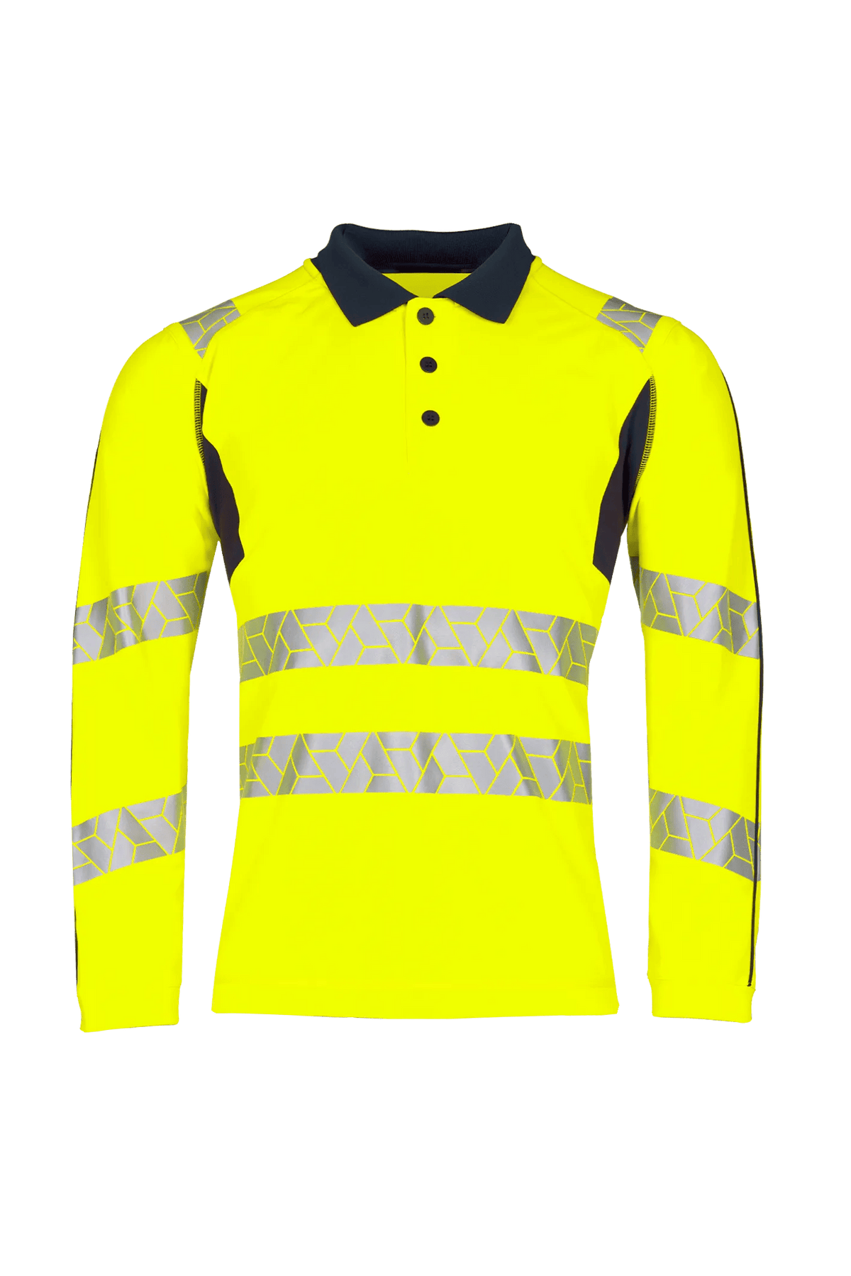 SYNQ Obvias Long in High-vis yellow/Navy blue, front view