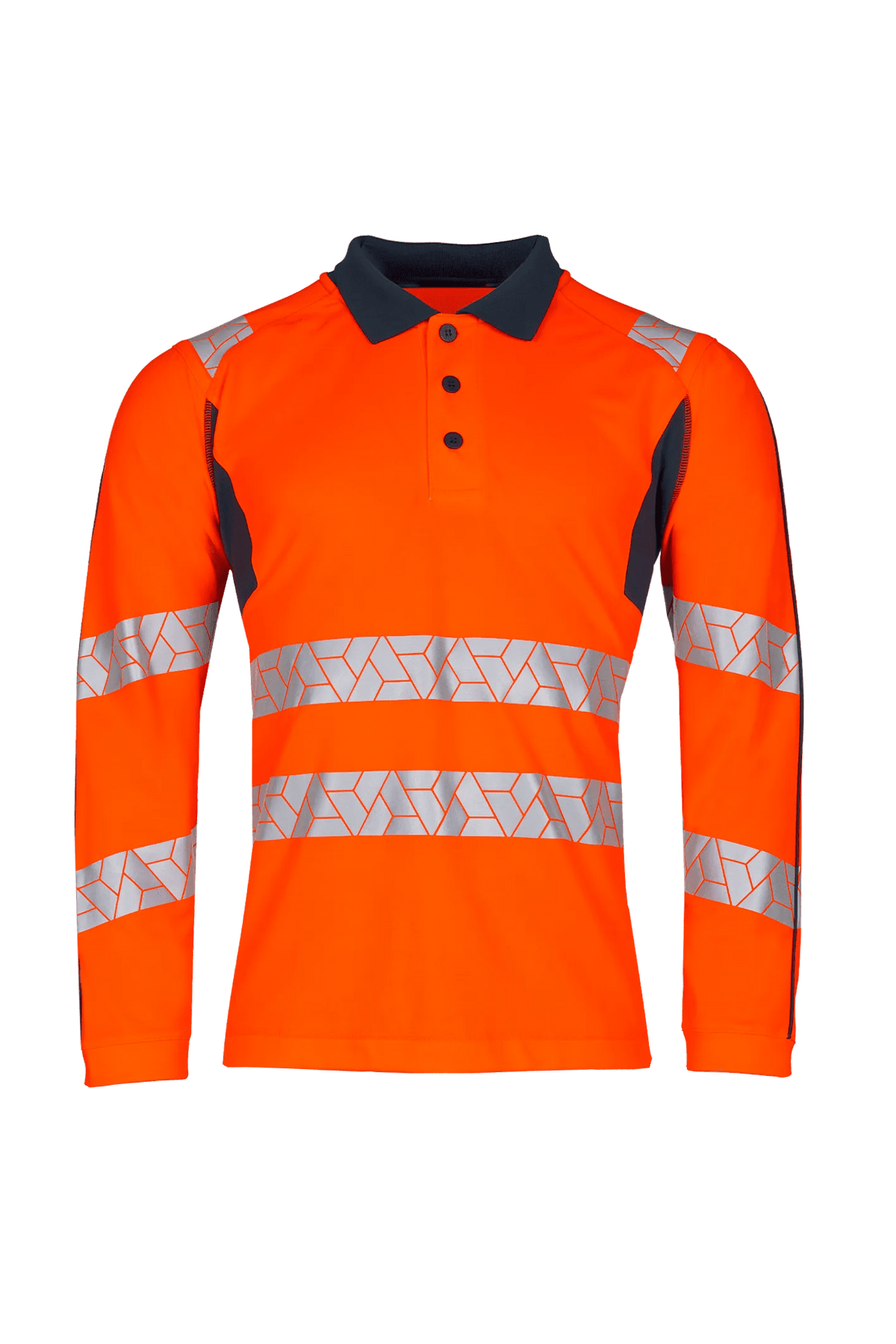 SYNQ Obvias Long in High-vis orange/Navy blue, front view