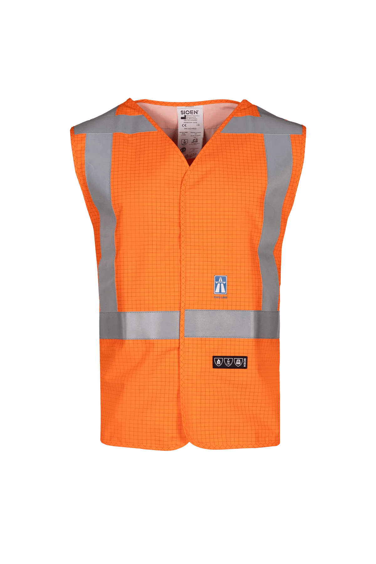 Sioen PRO Raufar in High-vis orange, front view