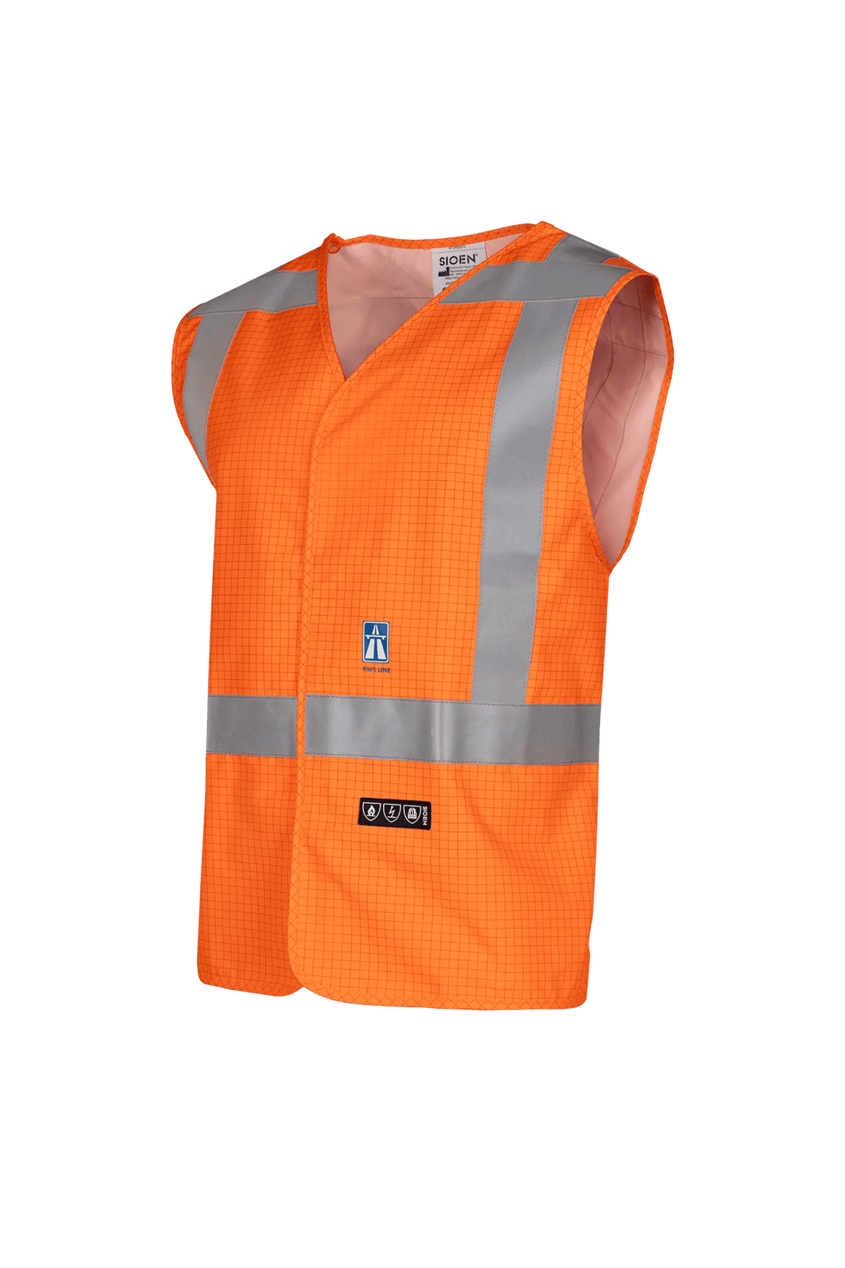 Sioen PRO Raufar in High-vis orange, side view