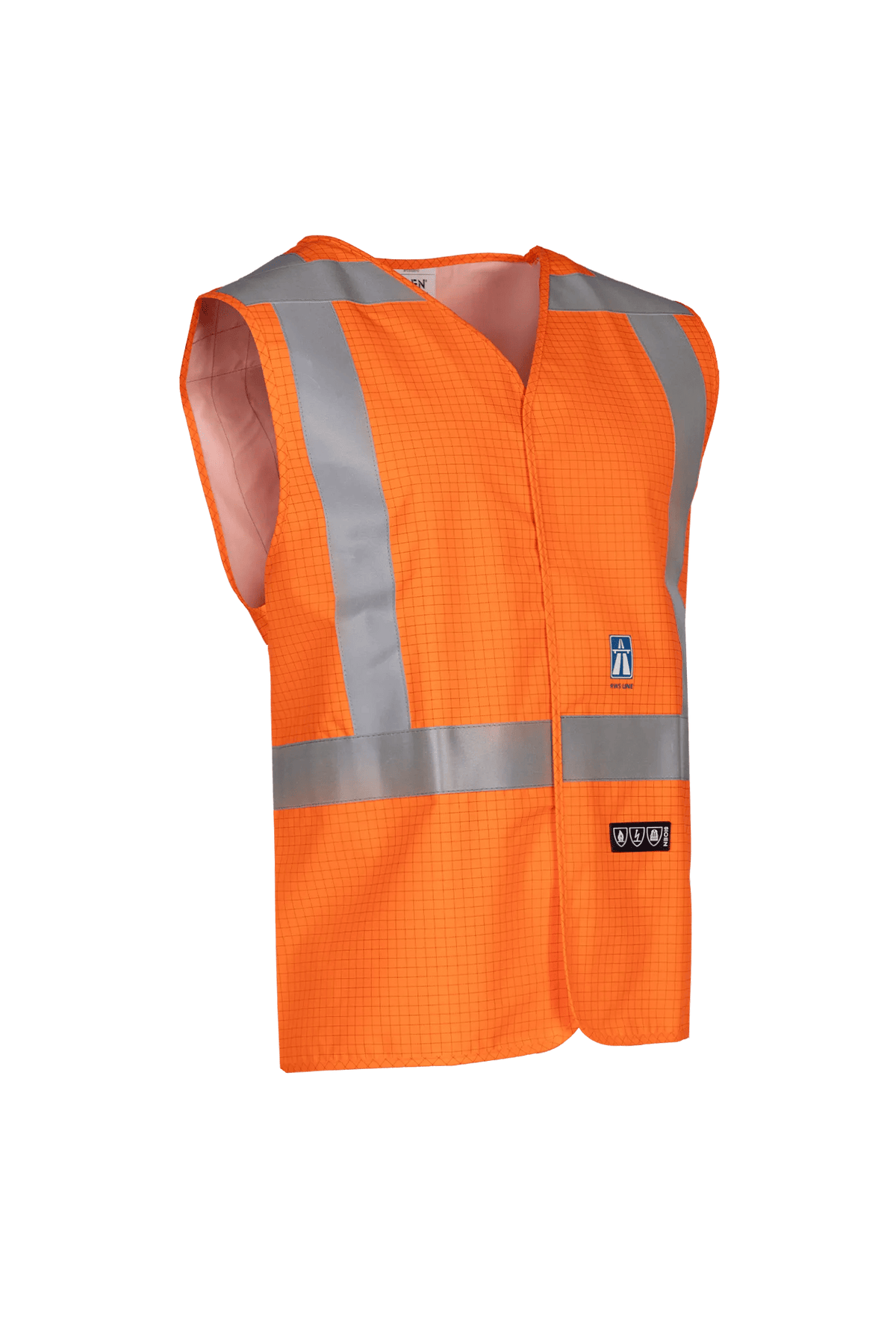 Sioen PRO Raufar in High-vis orange, side view