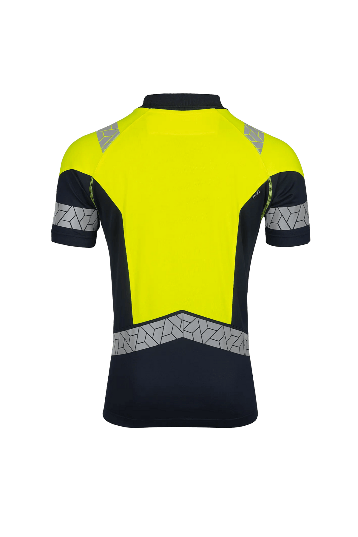 SYNQ Lousee AB in Navy blue/High-vis yellow, back view