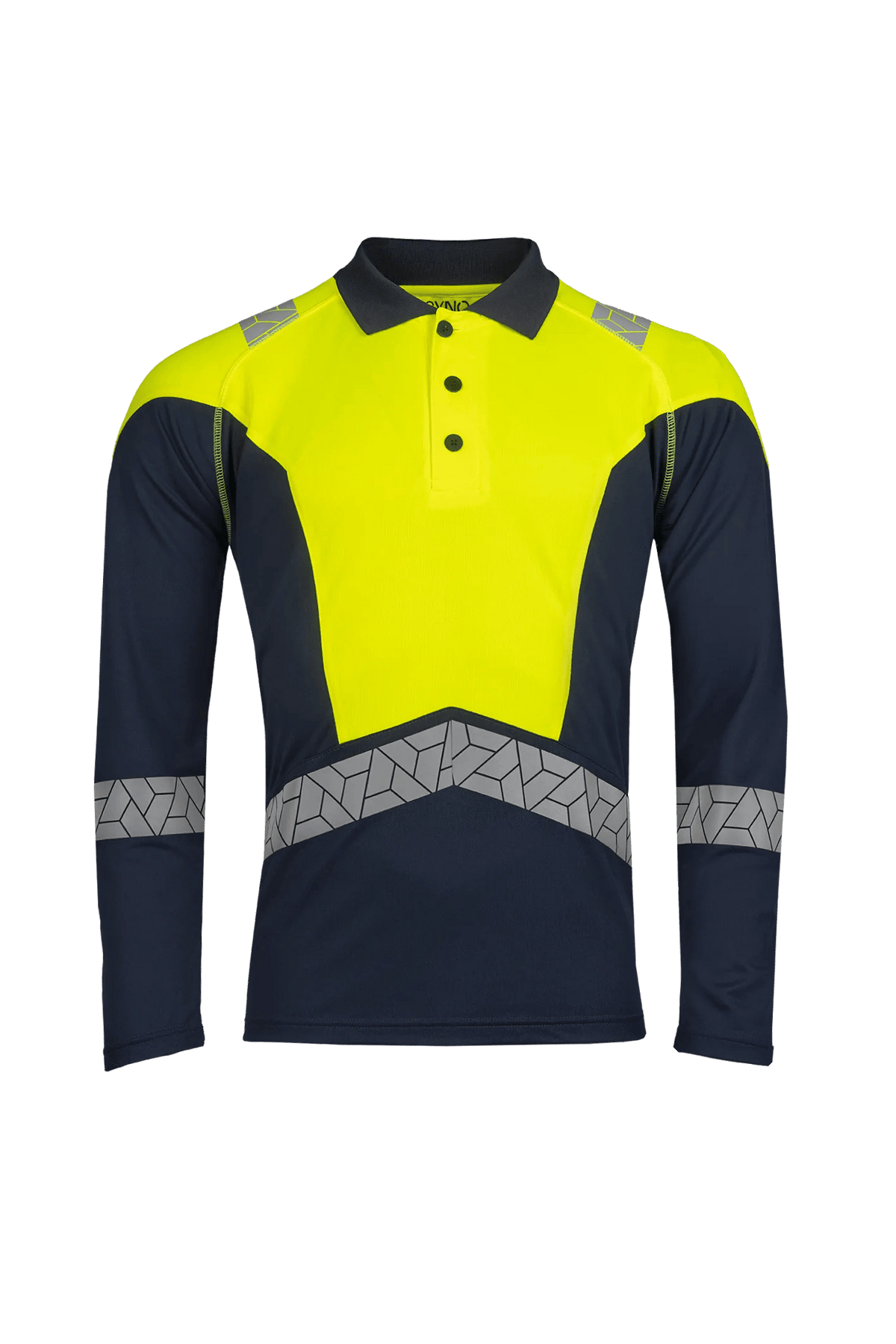 SYNQ Lousee Long AB in Navy blue/High-vis yellow, front view