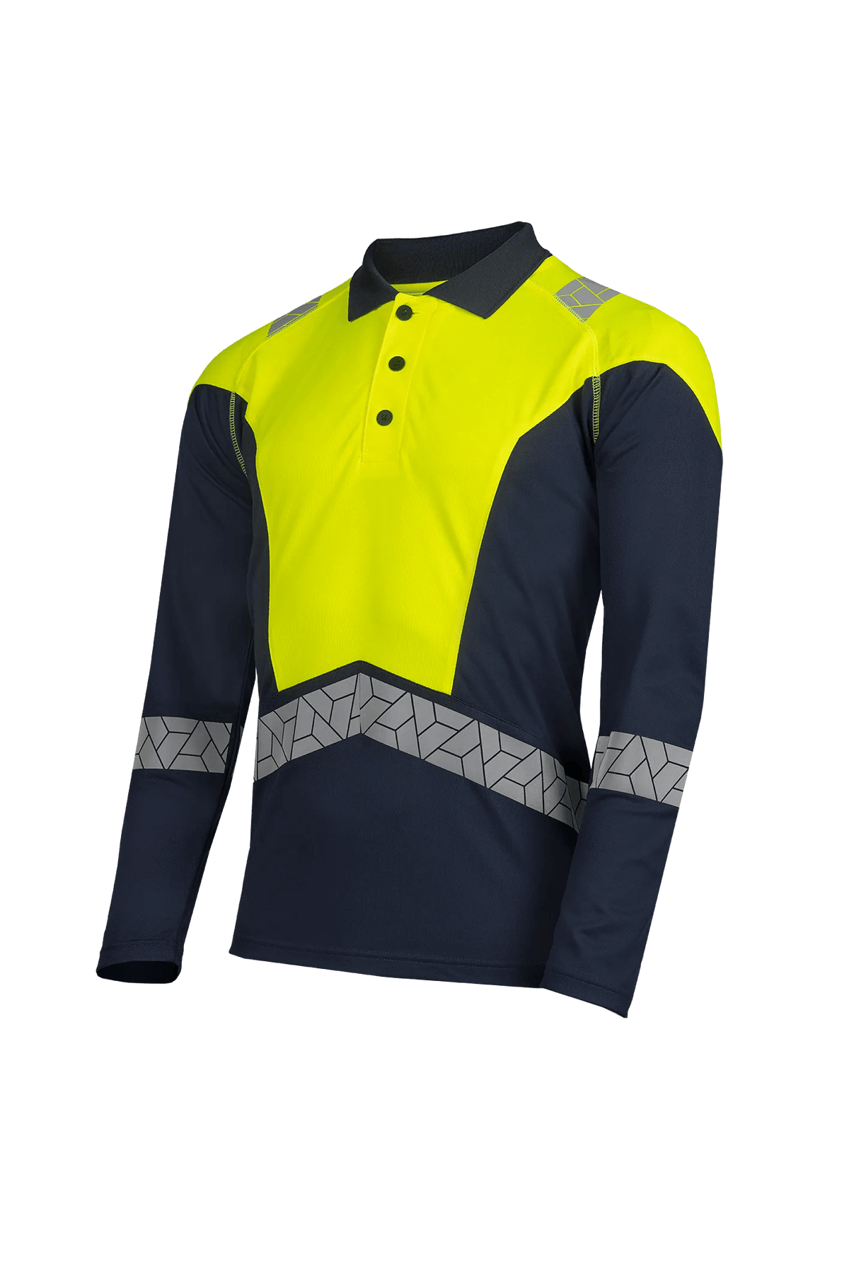 SYNQ Lousee Long AB in Navy blue/High-vis yellow, side view