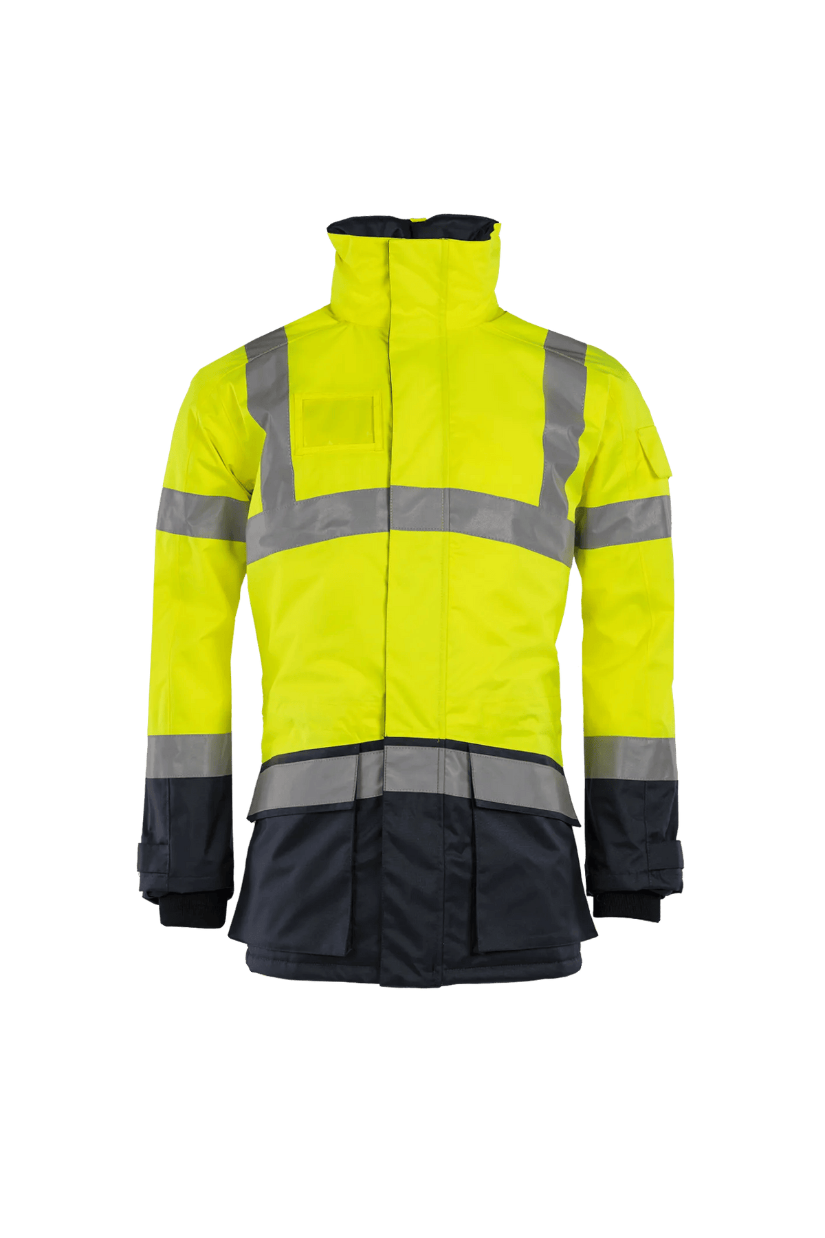 Sioen Lightflash in High-vis yellow/Navy blue, front view