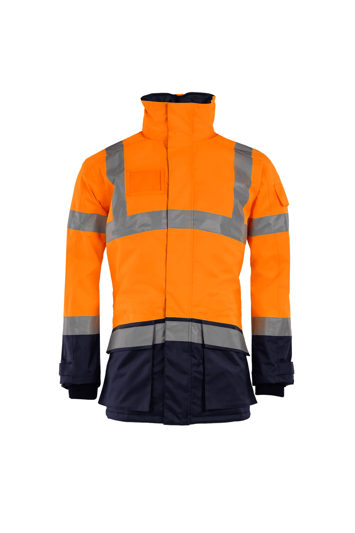 Sioen Lightflash in High-vis orange/Navy blue, front view