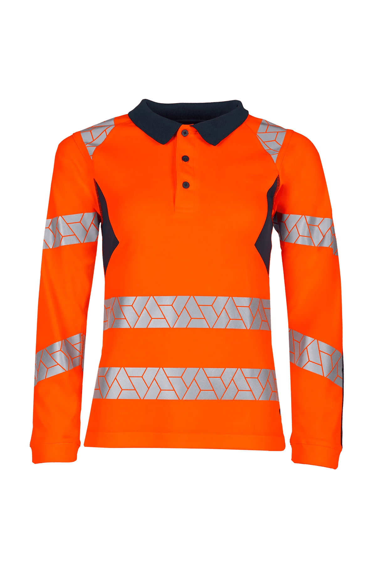 SYNQ Obvias Long Women in High-vis orange/Navy blue, front view