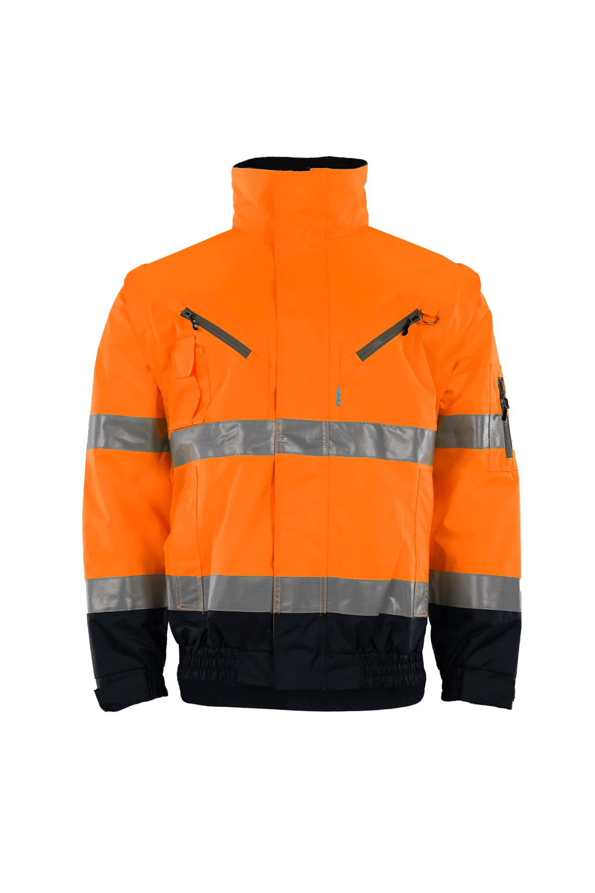 Sioen Campbell in High-vis orange/Navy blue, front view