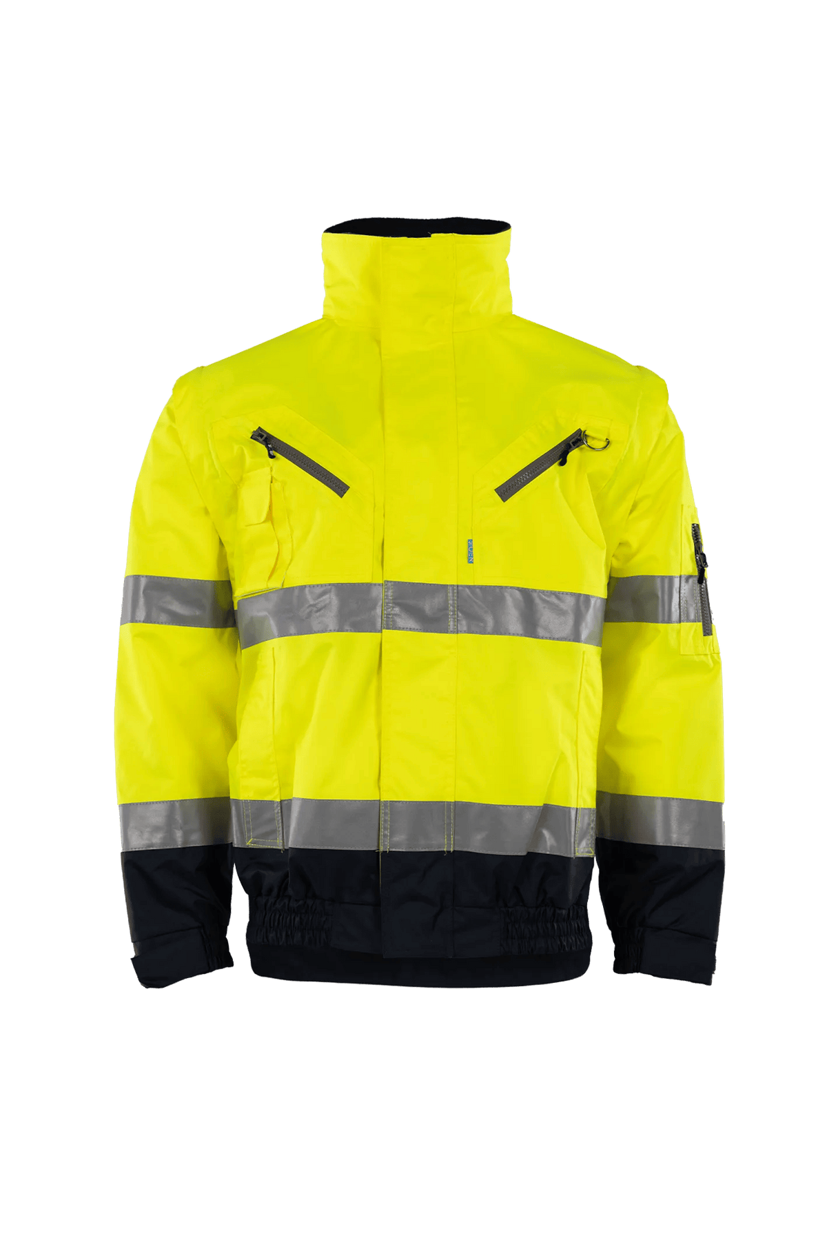 Sioen Campbell in High-vis yellow/Navy blue, front view