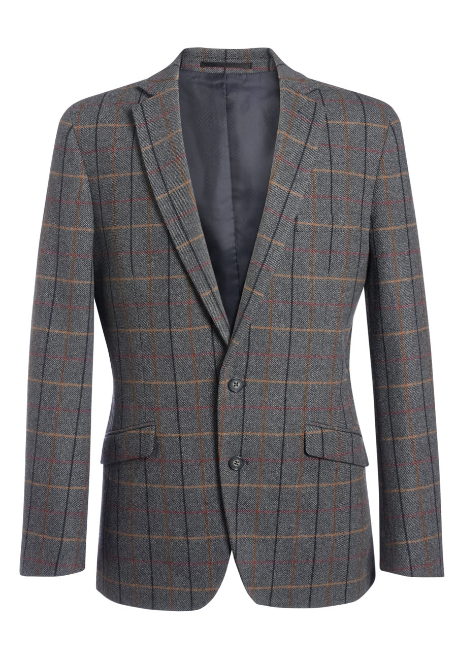 Brook Taverner Quebec Tweed Jacket in Grey/Brown, image 2