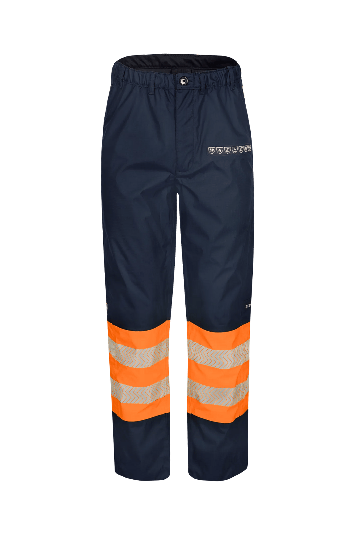 Sioen PRO Alvin in High-vis orange/Navy blue, front view