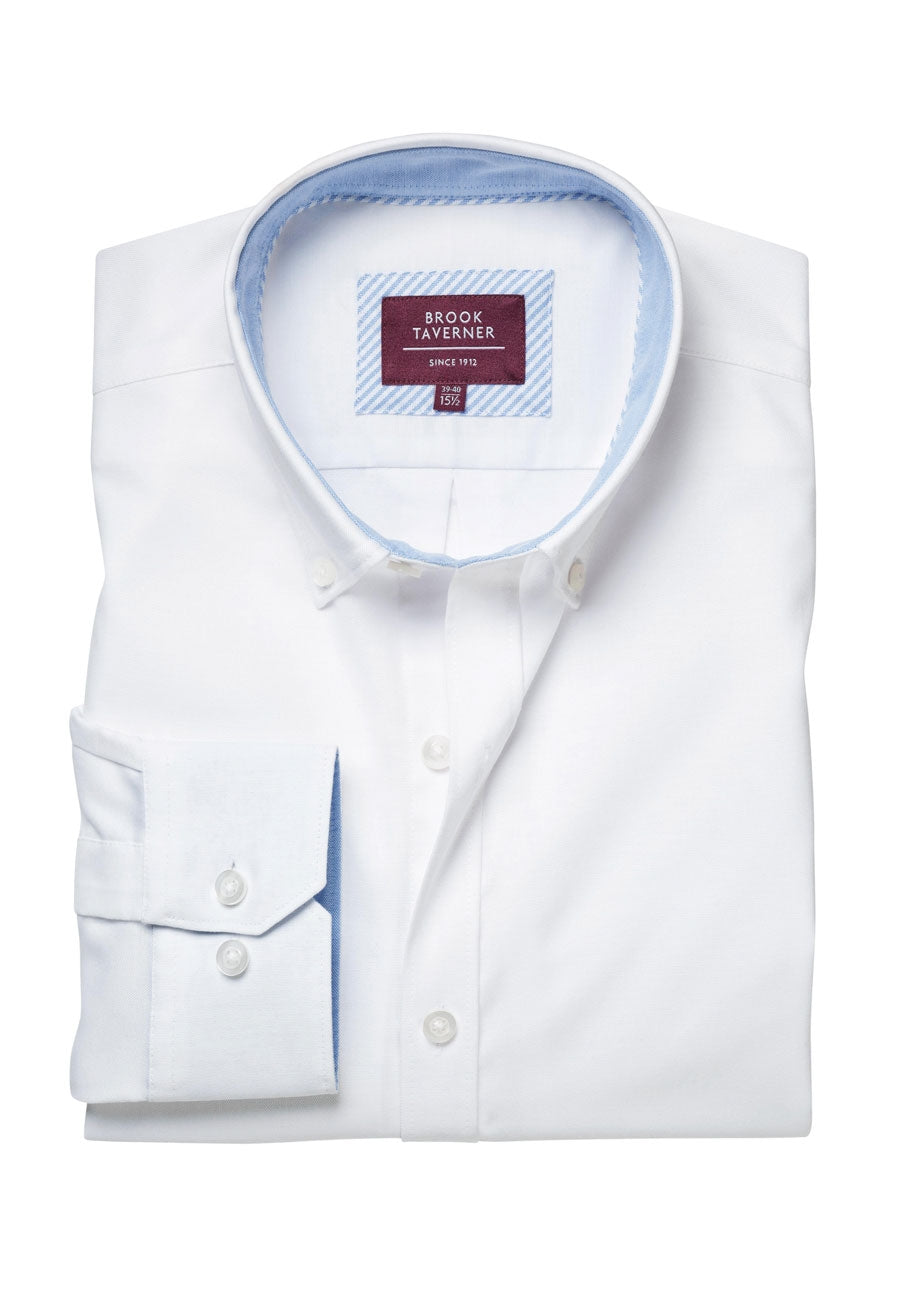 Brook Taverner Lawrence Shirt in White, main product image