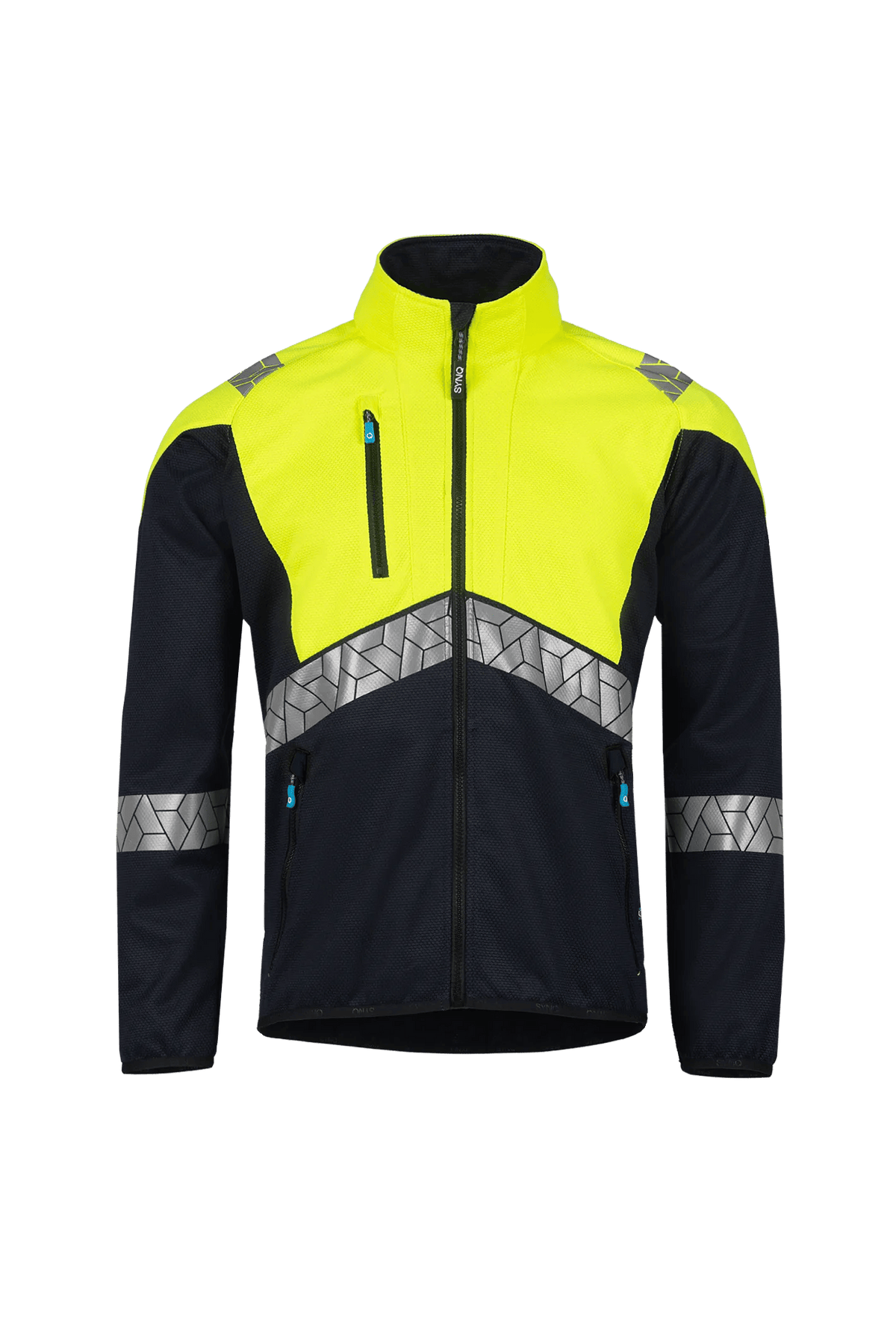 SYNQ Emsee AB in Navy blue/High-vis yellow, front view