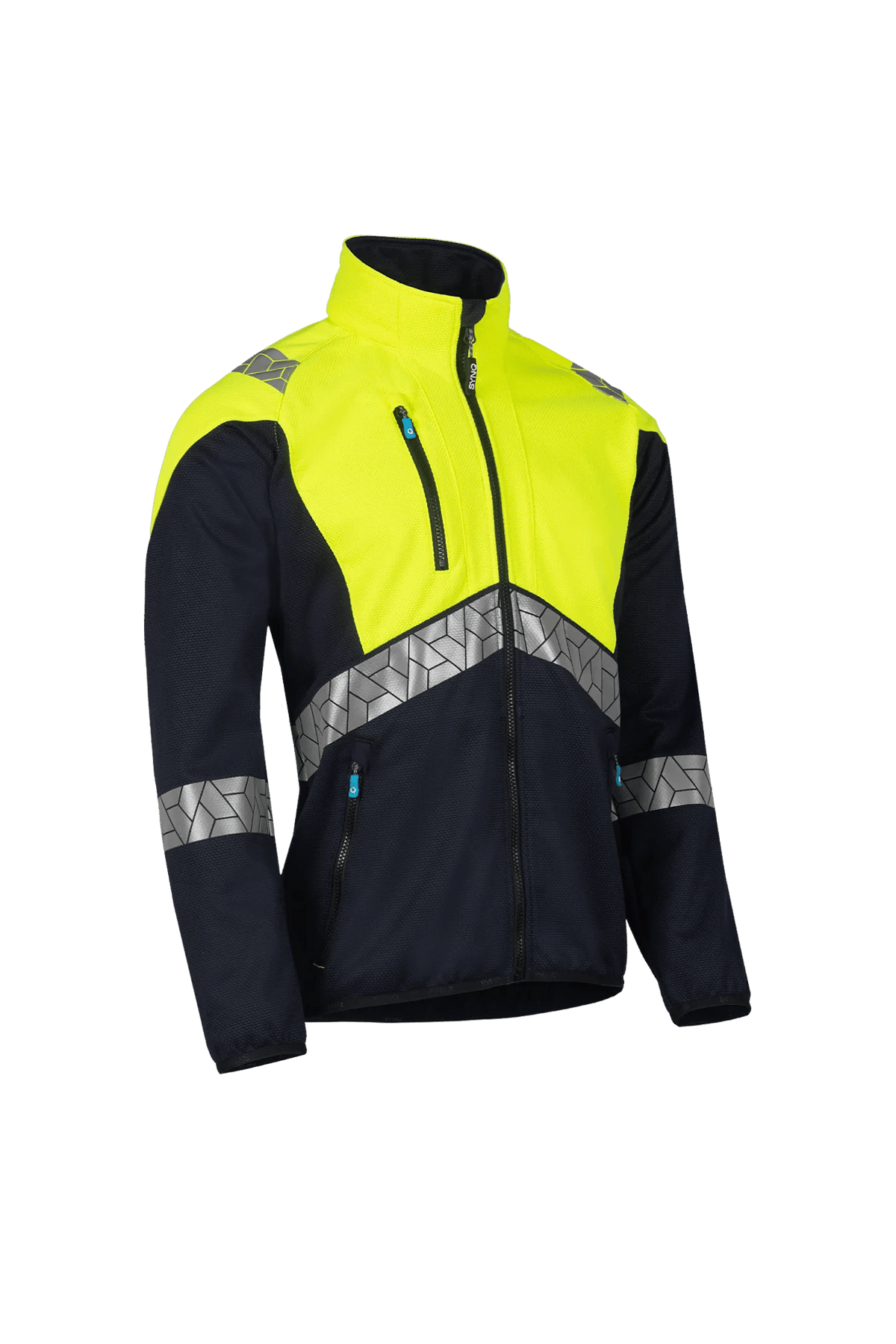 SYNQ Emsee AB in Navy blue/High-vis yellow, side view