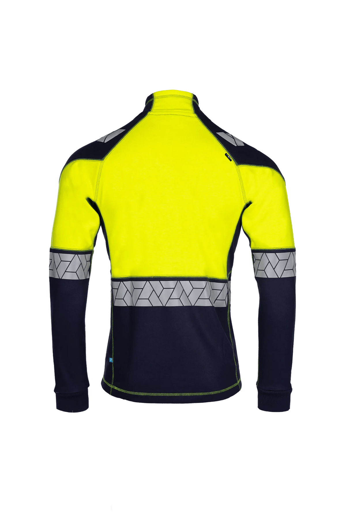 Sioen PRO Neko in Navy blue/High-vis yellow, back view