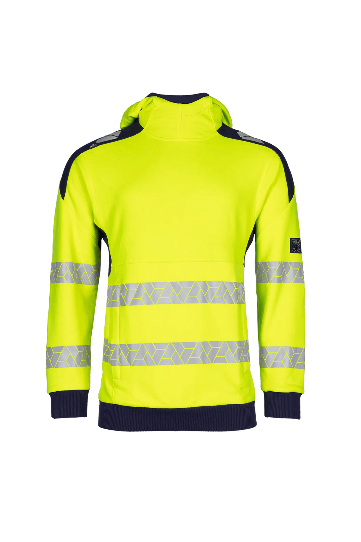 Sioen PRO Klimker in High-vis yellow/Navy blue, front view